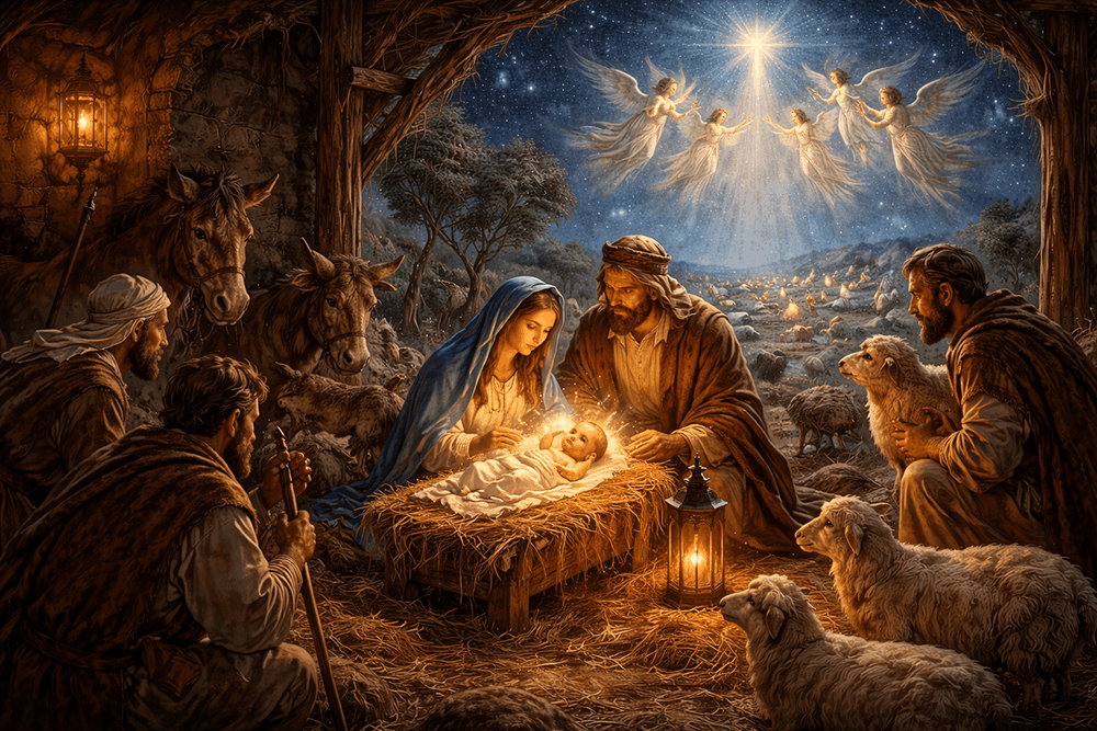 Die Weihnachtsgeschichte aus der Bibel Lukas 2,1-20